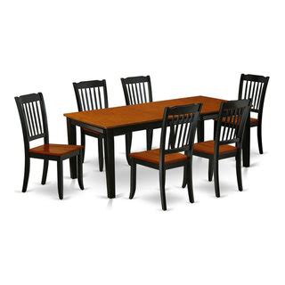 East West Furniture Quincy Piece Wood Dining Table And Chairs In