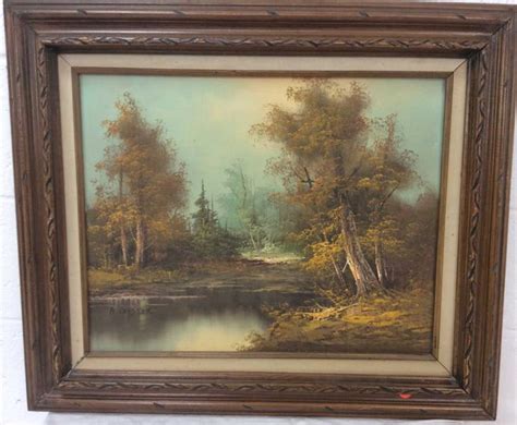 sold price  chester oil  canvas landscape painting invalid date pdt