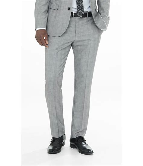 Lyst Express Slim Photographer Glen Plaid Light Gray Suit Pant In