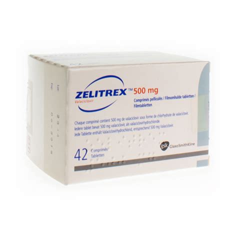 ZELITREX 500 TABL 42X500MG | Apotheek Van Symaeys