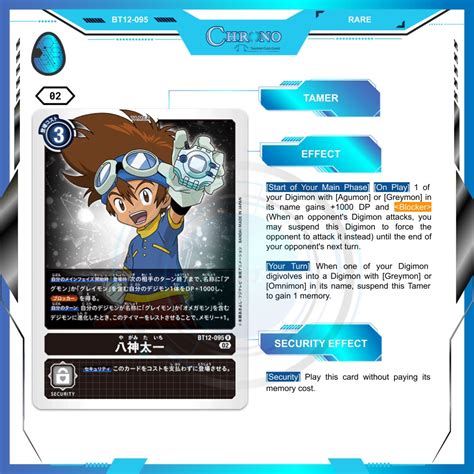 Bt Tai Kamiya Rare Digimon Card Single Chrono Tcg