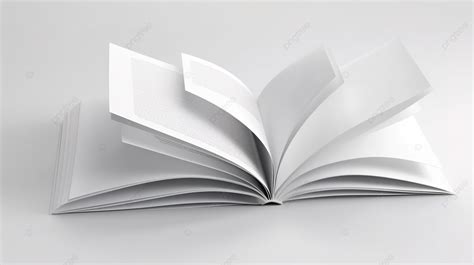 An Open Book Made Of White Paper On A White Surface Background 3d
