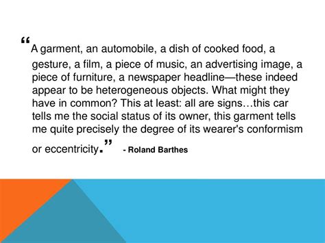 Roland Barthes Semiotics