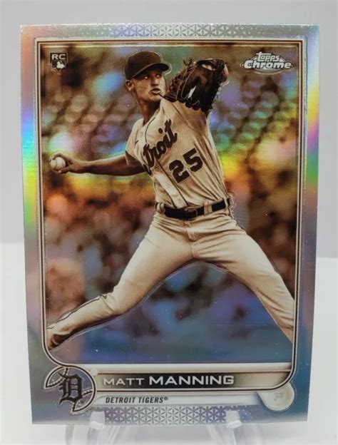 RÉFRACTEUR SÉPIA CHROME Matt Manning Rookie 2022 Topps Detroit Tigers