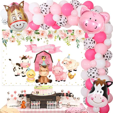 Buy Cow Farm Theme Birthday Decorations Pink Girl Barnyard Birthday