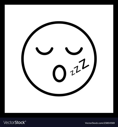 Sleep Emoji Icon Royalty Free Vector Image Vectorstock