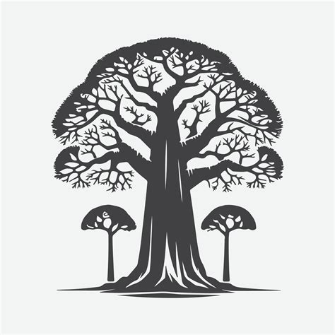 Print Majestic Baobab Tree Silhouette Nature S Timeless Guardian