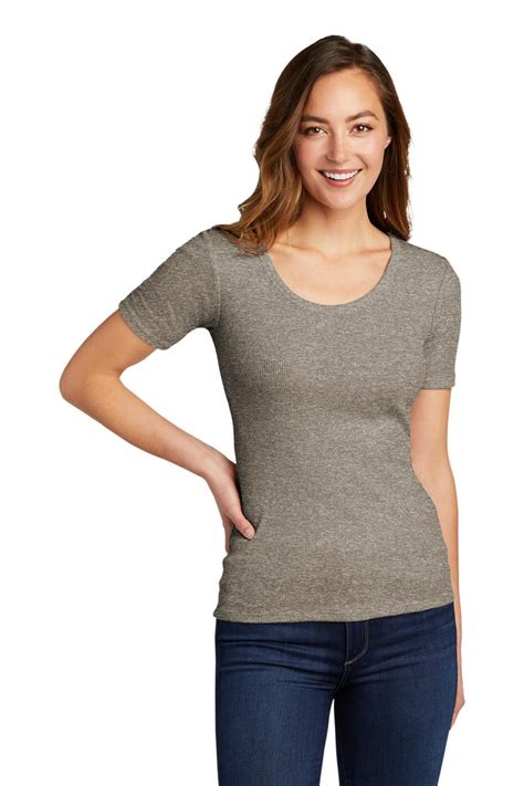 District® Womens V I T ™ Rib Scoop Neck Tee Heat Transfer Warehouse