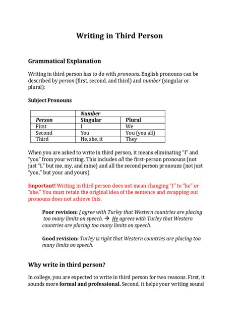 writing   person    grammatical number pronoun