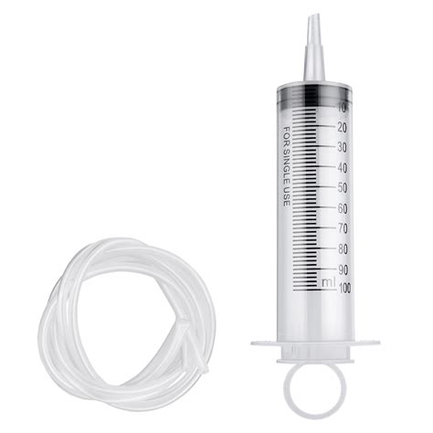 Buy Cobee Measuring Syringe Plastic Syringe With Tube 100 Ml Large