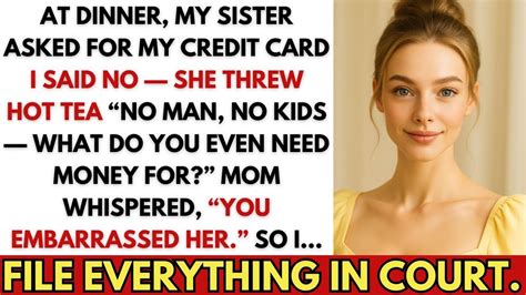 At Dinner My Sister Threw Hot Tea In My Face When I Refused To Give My Credit Card So I