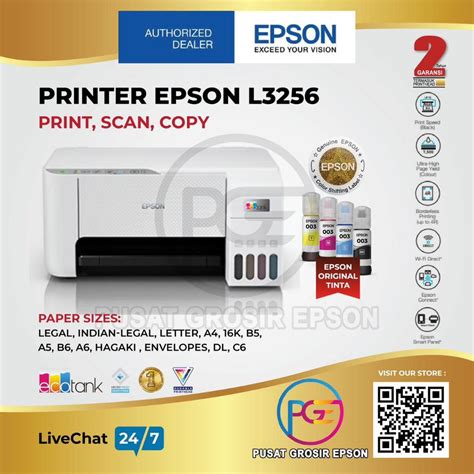Jual Printer Epson EcoTank L-3256 L3256 L 3256 A4 Wi-Fi All-in-One Ink ...