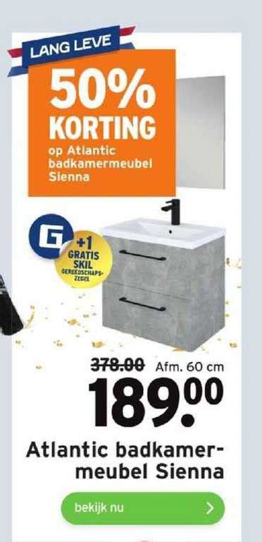 Atlantic Badkamermeubel Sienna Korting Aanbieding Bij Gamma