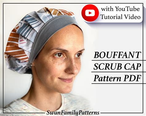 Bouffant Scrub Cap Pattern Scrub Hat Pattern Pdf Surgical Etsy