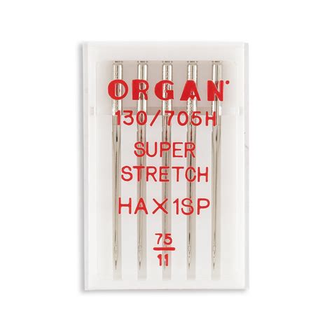 Organ Super Stretch Needles 15x1, 130/705H, HAx1SP 5/Pack | WAWAK