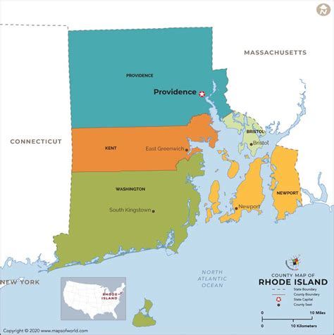 Rhode Island County Map Rhode Island Counties