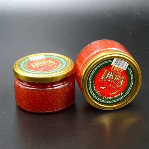 Икра красная лососевая Кижуч 2 банки по 220г "caviar premium", в стекле ...