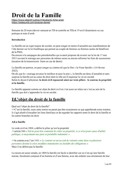 Droit De La Famille Droit De La Famille Objectif Justice Etudiants