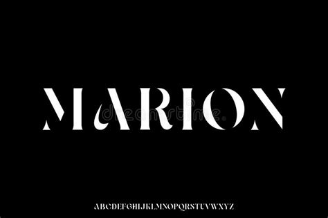 Beautiful And Elegant Abstract Stencil Type Serif Font Vector Stock