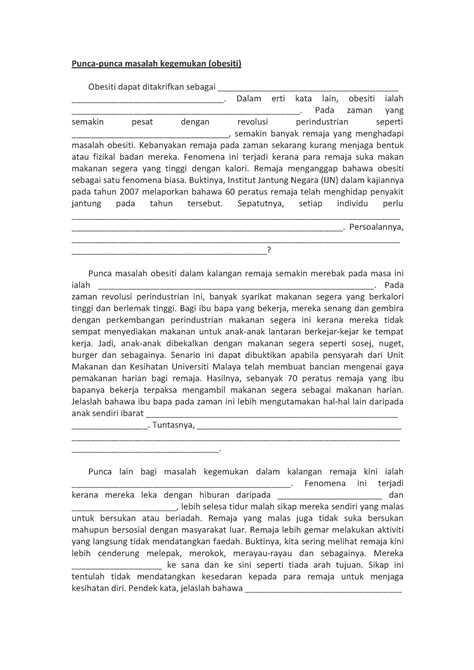 Punca Punca Masalah Kegemukan Obesiti Student Punca Punca Masalah