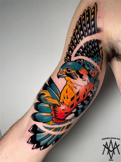 falcon tattoo meaning exploring  symbolism   majestic birds