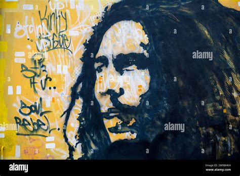 Bob Marley Mural With Song Titles Tuff Gong Music Studio Kingston