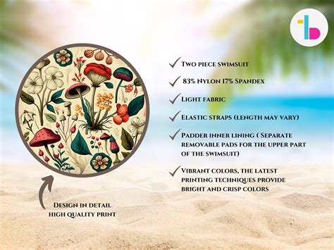 Mushroom Bikini Alt Clothing Vintage Aesthetic Bikini Witchy Bikini Witchy Swimsuit