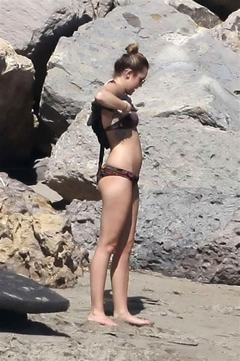 Miley Cyrus In Bikini At The Beach In Malibu 4 LACELEBS CO