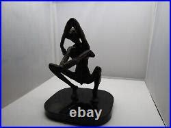 Nude Rare Mid Century Modern Bronze Brutalist Sculpture Vintage Man Art Statue Rare Midcentury