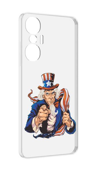 Чехол бампер MyPads для Infinix Hot 20S с рисунком Американский дед противоударный силиконовый