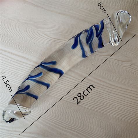 Runyu Realistic Huge Double Glass Dildo