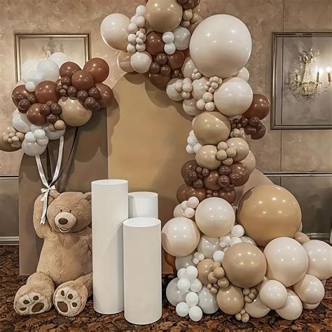 Amazon Brown Balloons Garland Kit Coffee Brown Blush Nude