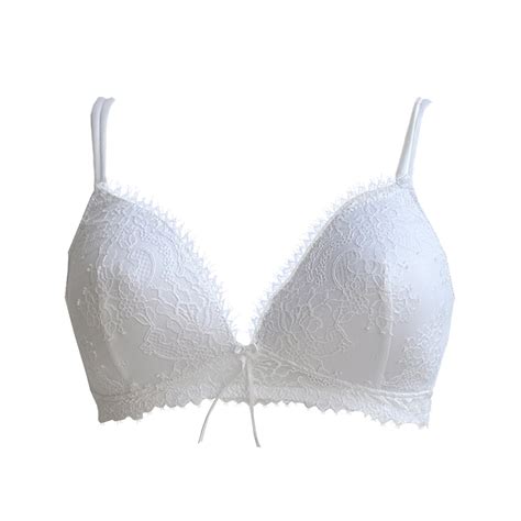 AMBRA Lingerie Bras GRACE Padded Triangle Bra White Italian Design Fashion Beauty