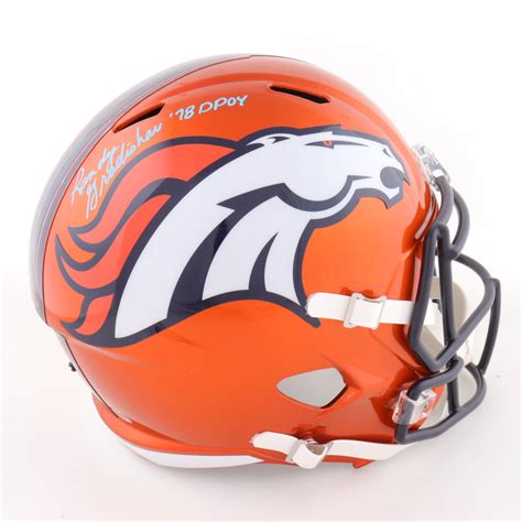 Randy Gradishar Signed Broncos Full Size Flash Alternate Speed Helmet