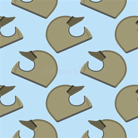 Motorcycle Helmet Seamless Pattern Vector Illustration Motorcycle Full