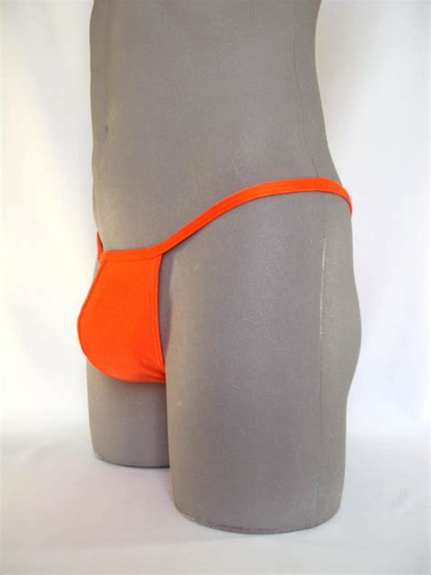 Body Builders Posing String Men Bikini Swimwear Orange Etsy