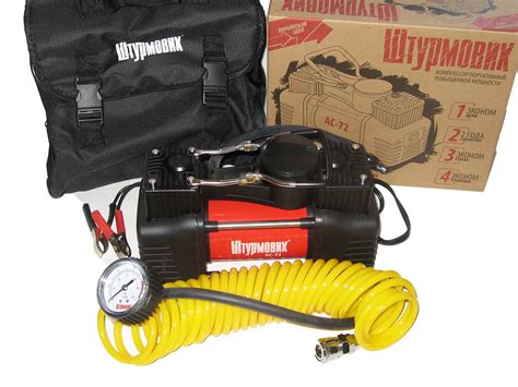 Автомобильный Компрессор Штурмовик АС-72 150psi/25Amp/90л/2цил/шл5м ...