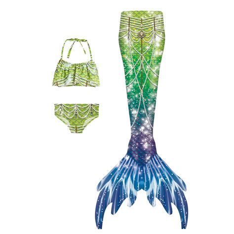 Gunia Teen Girl Swimsuit Piece Bathing Suits Bikini Fish Tail Set Years Soft Swimwear Size