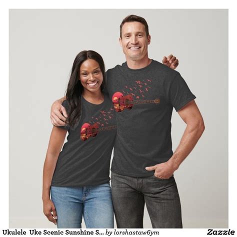 Ukulele Uke Scenic Sunshine Sunset Landscape T Shirt Zazzle