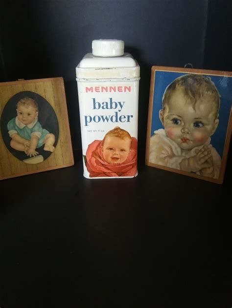 Vintage Baby Powder Tin With Plaques Etsy