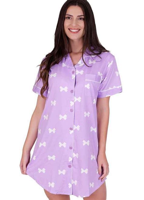 Camisao Botao Lacinho Concept Lingerie Lilas Roxo Concept Lingerie