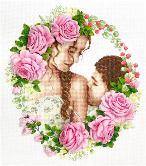 Набор для вышивания "Многоцветница" МЛН 13 "Нежный поцелуй" 32 х 36 см ...