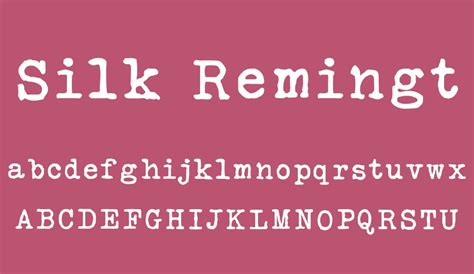Silk Remington free font