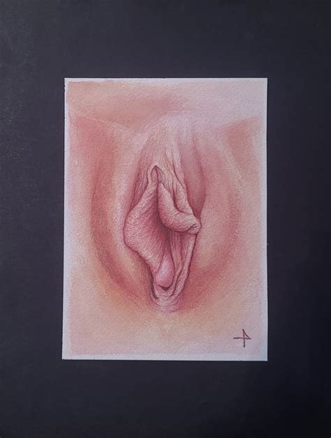 Nude Erotic 5x7 Art Vulva Watercolor Yoni Art Vagina Painting Pussy Illustration Etsy