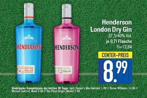 Henderson London Dry Gin Angebot bei E Center - 1Prospekte.de