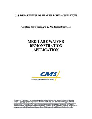 Fillable Online Innovations Cms MEDICARE WAIVER Innovations Cms Fax