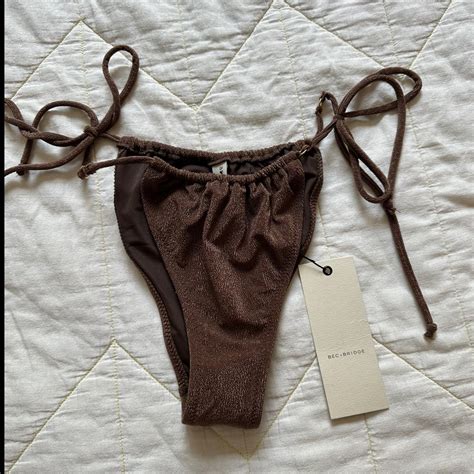 Bec Bridge Bikini Bottom Size 4 US Sparkly Brown Depop