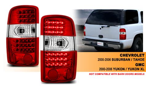 Amazon AmeriLite Red Clear LED Replacement Brake Tail Lights G2