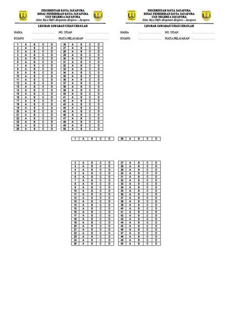 Lembar Jawaban Us Pdf