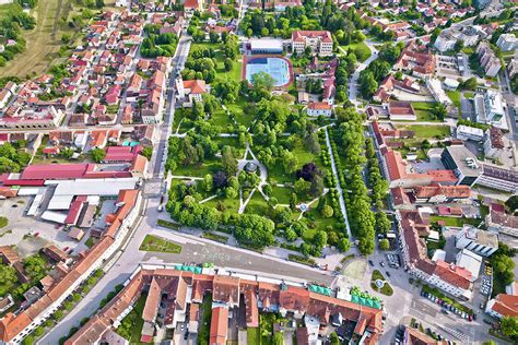 Town Of Koprivnica City Center Aerial Panoramic View Photograph By Brch